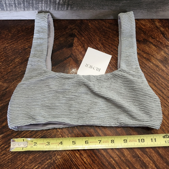 NWT Revolve Rumer Seafoam Ribbed Crop Or Swim Top. Sz M - Picture 5 of 7